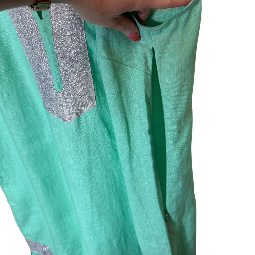 Sail To Sable Linen Tunic Mini Dress STS Resort Wear Preppy Size XL - Picture 5 of 6
